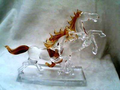 水晶雙馬奔馳 水晶工藝品 產品供應