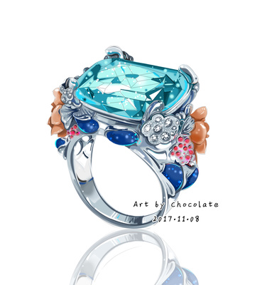 【珠寶首飾繪畫步驟圖】