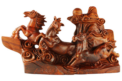 【非洲花梨三駿馬 紅木廠家一件代發】價格,廠家,圖片,木質、竹質工藝品,仙游縣度尾尚品軒工藝廠-